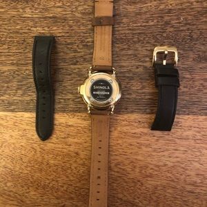 Barely worn and gold plated Shinola men’s watch.